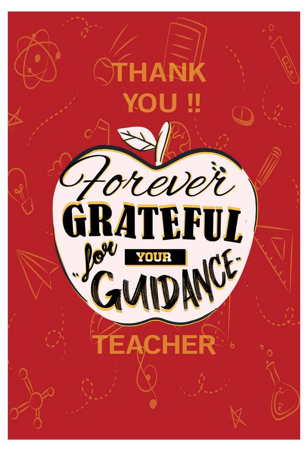 Teachers Day_Poster_Grateful For Your Guidance ! | Printspourtoi | Teacher's Day Metal Poster | Thank You Teacher Poster