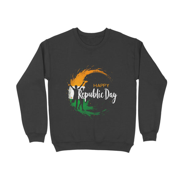 PRINTSPOURTOI | REPUBLIC DAY SWEATSHIRT | HAPPY REPUBLIC DAY| TRICOLOR DESIGN| UNISEX SWEAT SHIRT| 26TH JANUARY