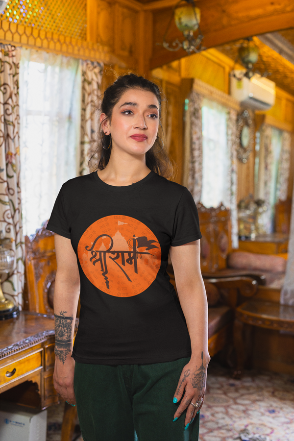 Ram Mandir Pran Pratishtha Ceremony T-shirt_Black | Jai Shree Ram T-shirt| For Men | Women