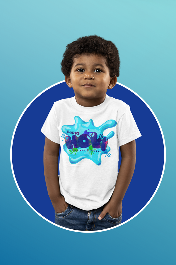 PRINTSPOURTOI HAPPY HOLI T-SHIRT FOR BOYS | GIRLS |FESTIVAL OF COLORS