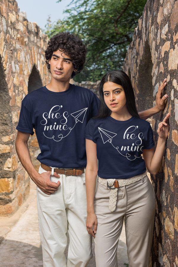 She is mine / He is Mine Couple Tshirt