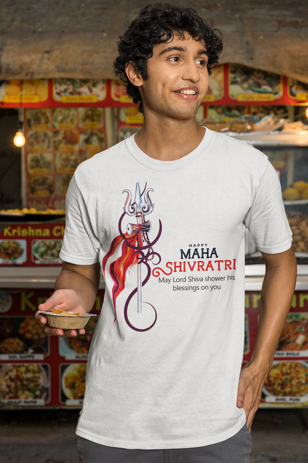 Happy Maha Shivratri TShirt | Ohm Trsihul T-Shirt