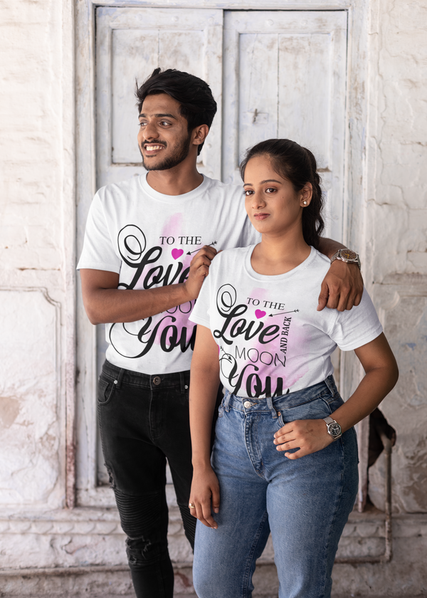 Love You To The Moon And Back T-Shirt | Couple T-Shirt