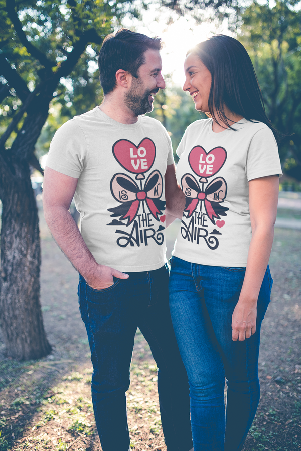 Love is in The Air Couple Printed Tshirts