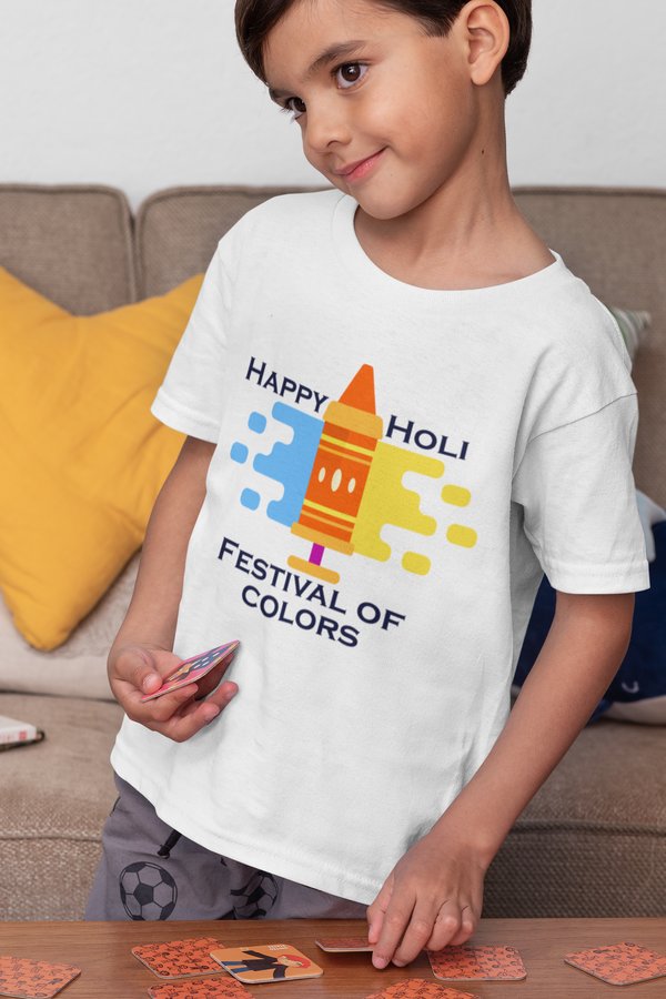 Happy Holi T-Shirt For Boys | Girls | Kids